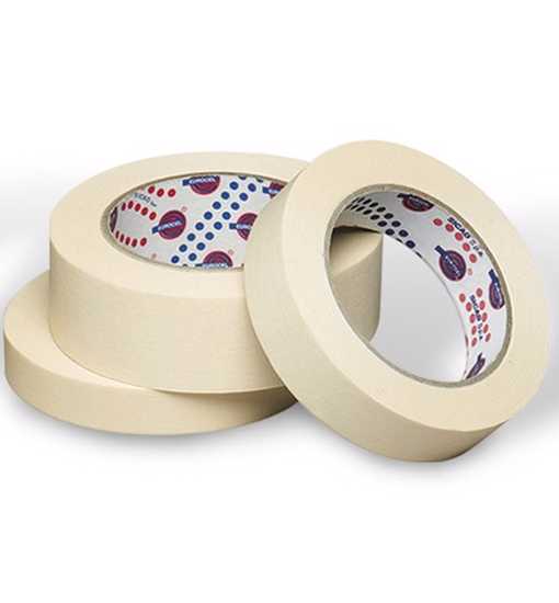 General Purpose Crepe Rubber Masking Tape, 48mm x 50m, ideal for DIY projects with strong adhesive and clean removability.