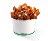Eco-friendly Biopak Biobowl White - 550ml, 25-pack for hot/cold foods; compostable, biodegradable, and sustainably sourced.