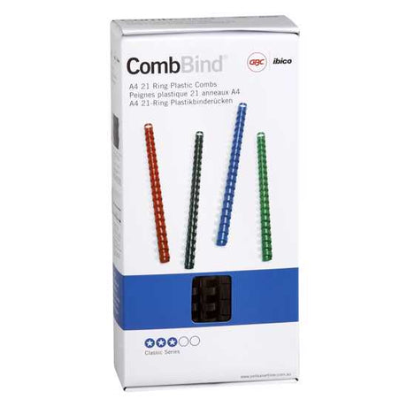 GBC A4 Plastic Binding Coils, 14mm, pack of 100 for professional document binding, compatible with standard binding machines.