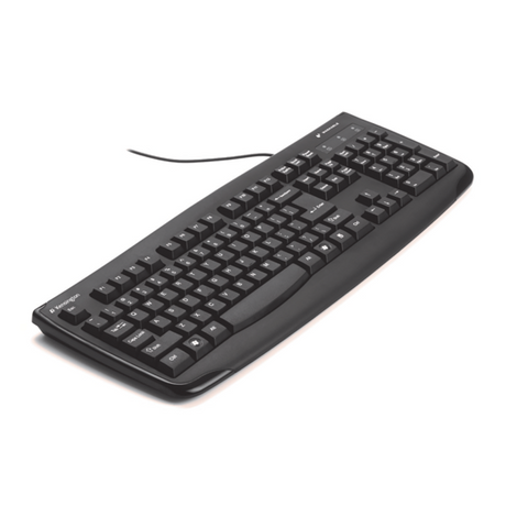 Kensington Washable Wired Keyboard featuring antimicrobial material, waterproof design, and soft-touch keys for hygienic comfort.