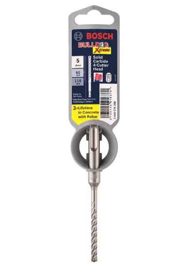 Bosch SDS Plus Bulldog Extreme drill bit, 8mm x 260mm, ideal for concrete with tungsten carbide head and efficient dust removal.