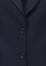 Ladies longline charcoal jacket, size 26, featuring a soft blend, internal pocket, and stylish layer for any occasion.