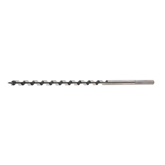 Makita wood auger bit, 14mm diameter, 200mm length, features threaded screw point for easy, precise drilling in wood.