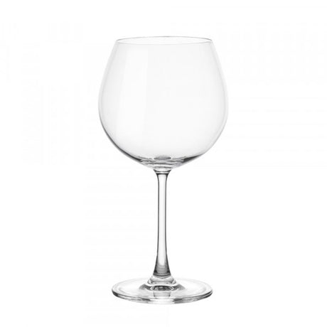 Set of 6 lead-free crystal gin glasses, 690ml each, featuring elegant design and superb clarity for cocktails.