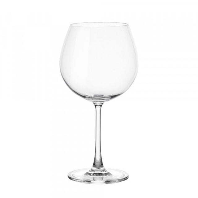 Set of 6 lead-free crystal gin glasses, 690ml each, featuring elegant design and superb clarity for cocktails.