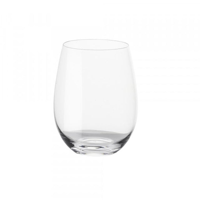 Set of 6 elegant 575ml Stanley Rogers Tamar stemless glasses made from lead-free crystal, perfect for any beverage.