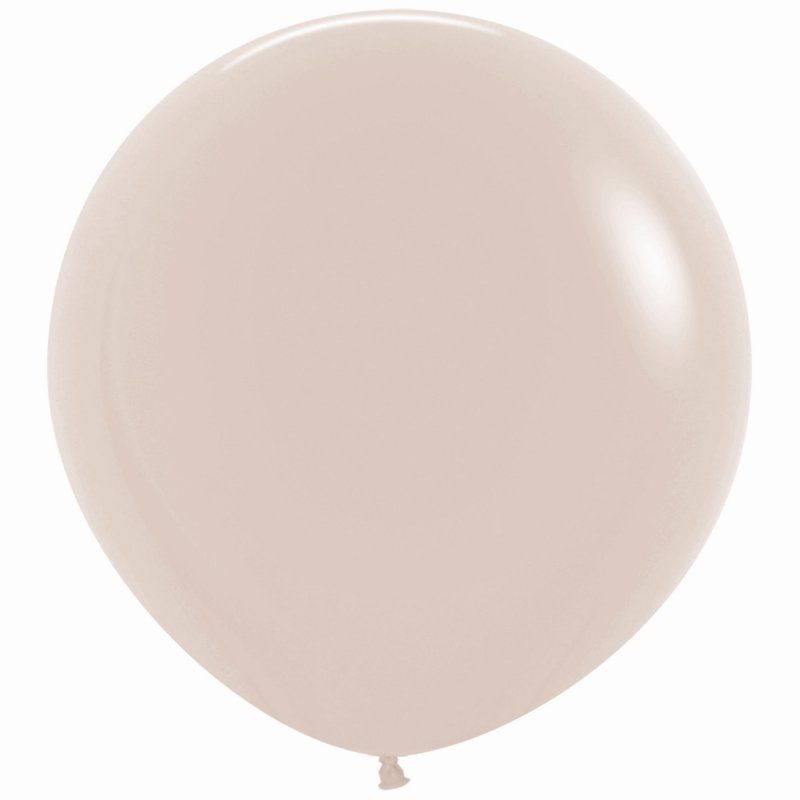 Elegant Sempertex Fashion White Sand latex balloons, 60cm, pack of 3, perfect for party decor and special occasions.