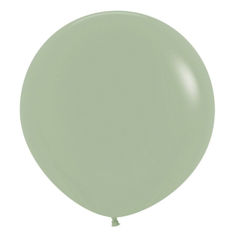 Pack of 3 eucalyptus latex balloons, 60cm, perfect for stylish decorations at events like weddings and parties.