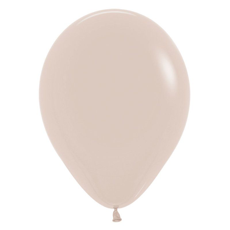 Sempertex Fashion White Sand Latex Balloons in a 25-pack, 30cm, perfect for elegant celebrations and eco-friendly decor.