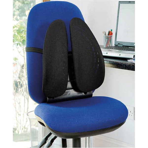 Kensington SmartFit Conform Back Support offers customizable lumbar support with adjustable height and ventilated design for comfort.