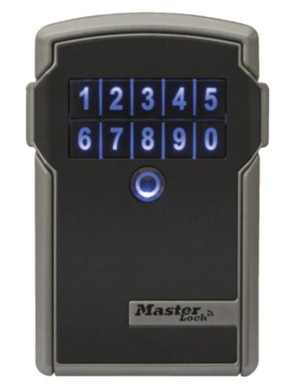 Master Lock Bluetooth Enterprise Lock Box Wall for app-managed secure access; ideal for businesses and rentals, includes mounting hardware.