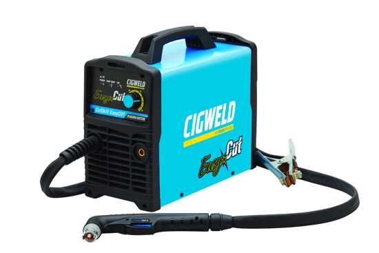 Cigweld Cutskill Easycut 30A Plasma Cutter showcasing compact design, adjustable amperage, and Parts In Place technology for durability.