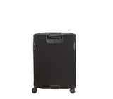 Sleek black Victorinox Werks Traveler 6.0 Softside Large Suitcase, 104L expandable, with durable nylon and smooth-rolling wheels.