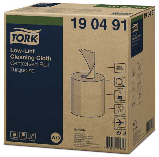 Tork W10 Low Lint Cleaning Cloth Bucket Refill-4 Rolls (Case)