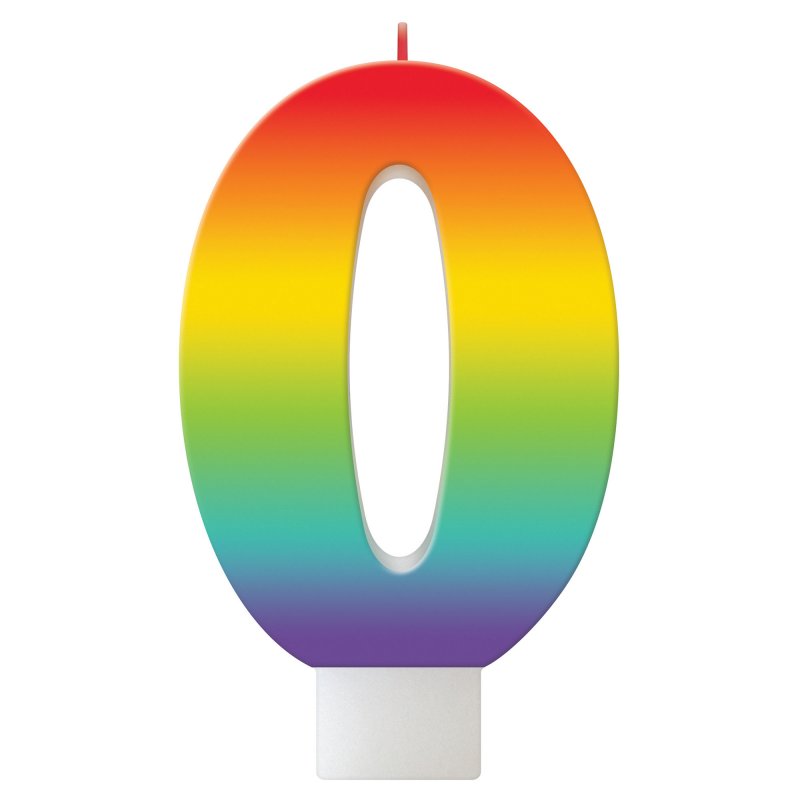 Vibrant 11cm rainbow birthday candle, perfect for celebrating special occasions with joy and color.