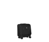 Victorinox Werks Traveler 6.0 Wheeled Boarding Tote in black, features 4 wheels, expandable capacity, and tablet pocket for travel.