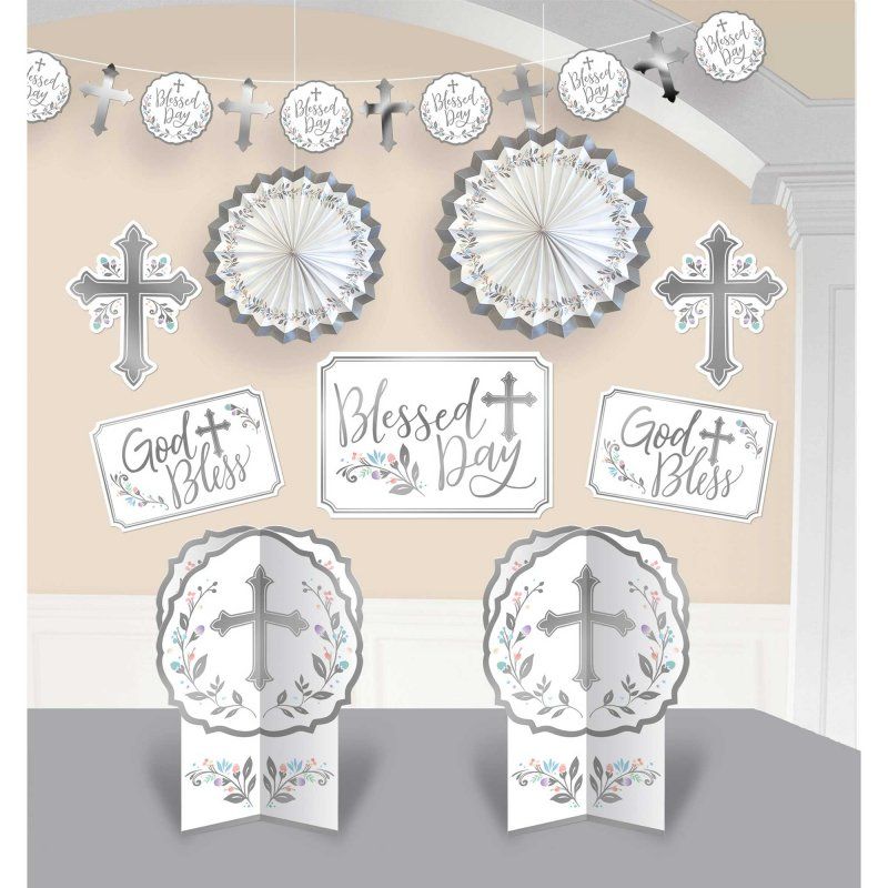 Colorful Holy Day Room Decorating Kit featuring garland, centerpieces, fans, and cutouts for festive celebrations.