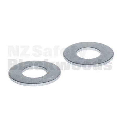 Zinc light washers in 200 pack, measuring 1/2 x 1 - 1/8 x 16g, perfect for durable fastening in various projects.