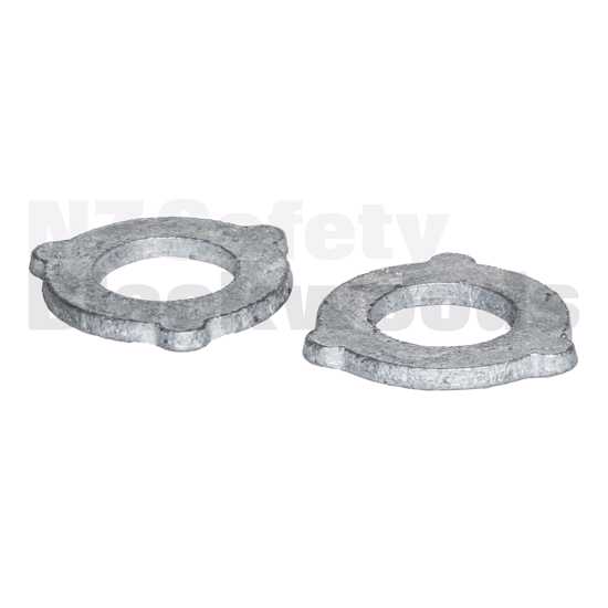 Galvanised HSFG structural washers in a 100-pack, designed for robust fastening and durability.