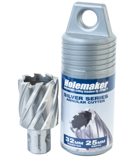 Holemaker HSS S/SRS Annular Cutter 32x25mm, durable steel, designed for precise drilling in tough materials with minimal chatter.