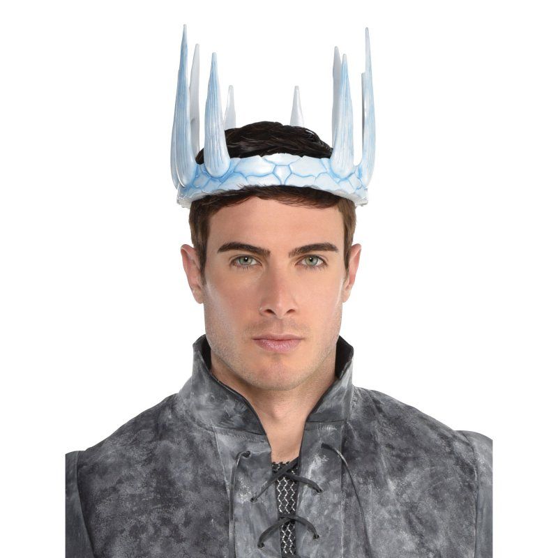 Stunning Ice King Crown with icy details, perfect for costume parties and cosplay, adjustable for comfort and elegance.