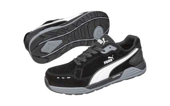 Men's New Balance 806v1 Black safety shoes offer slip resistance, Fresh Foam cushioning, and fuel resistance, perfect for work.