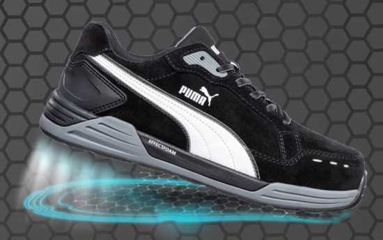 Men's NEW BALANCE 806v1 safety shoes in black, size 13, featuring slip-resistant outsole and Fresh Foam cushioning for comfort.