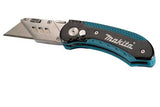 Makita Quick Change Folding Utility Knife with durable design, quick blade replacement, and convenient folding feature.