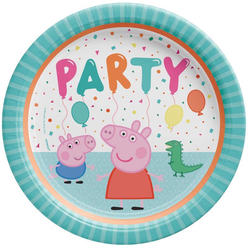 "Peppa Pig Confetti Party 9"" / 23cm Paper Plates - Pack of 8