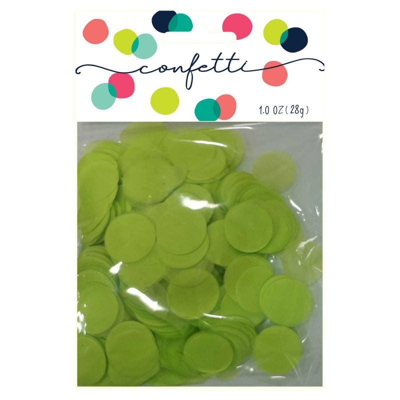 Confetti Circles Lime Green 2cm Tissue Paper 28g