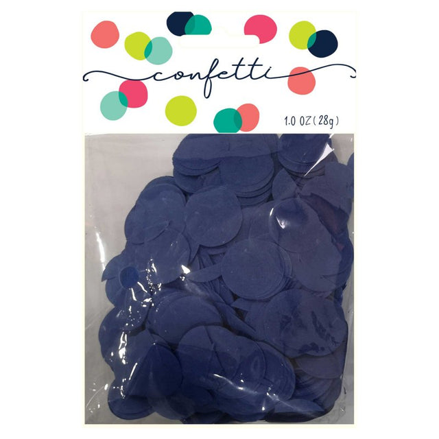 Vibrant royal blue tissue paper confetti circles, perfect for adding elegance to celebrations and events.