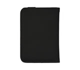 Black Victorinox RFID Passport Holder featuring slots for passport, ID, and credit cards, with added RFID protection.