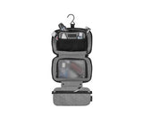 Zip-Around Travel Kit in black by Victorinox, featuring a compact tri-fold design and antibacterial lining for organized travel.