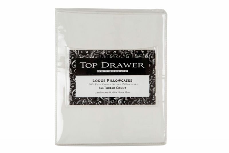 Luxurious cream pillowcases (2 pack) with 610TC fabric for ultimate softness and elegance in any bedroom decor.