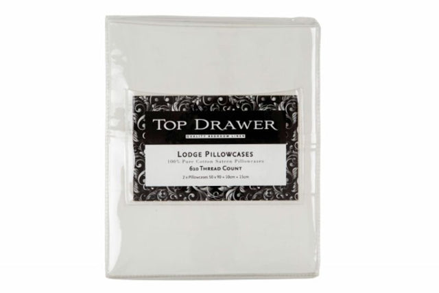 Luxurious cream pillowcases (2 pack) with 610TC fabric for ultimate softness and elegance in any bedroom decor.
