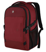 Red Victorinox VX Sport EVO 16" Laptop Daypack featuring padded tech compartment and adjustable straps for comfort.