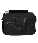 Victorinox Werks Professional Laptop Brief in Black, featuring CORDURA fabric, laptop compartment, and smart organization.