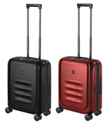 Victorinox Spectra 3.0 55cm black carry-on suitcase, expandable, durable SORPLAS, USB port, and easy-access compartments.