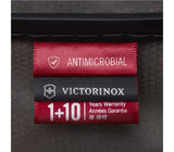 Victorinox Spectra Frequent Flyer black carry-on luggage with eco-friendly SORPLAS™, expandable design, and organizational pockets.