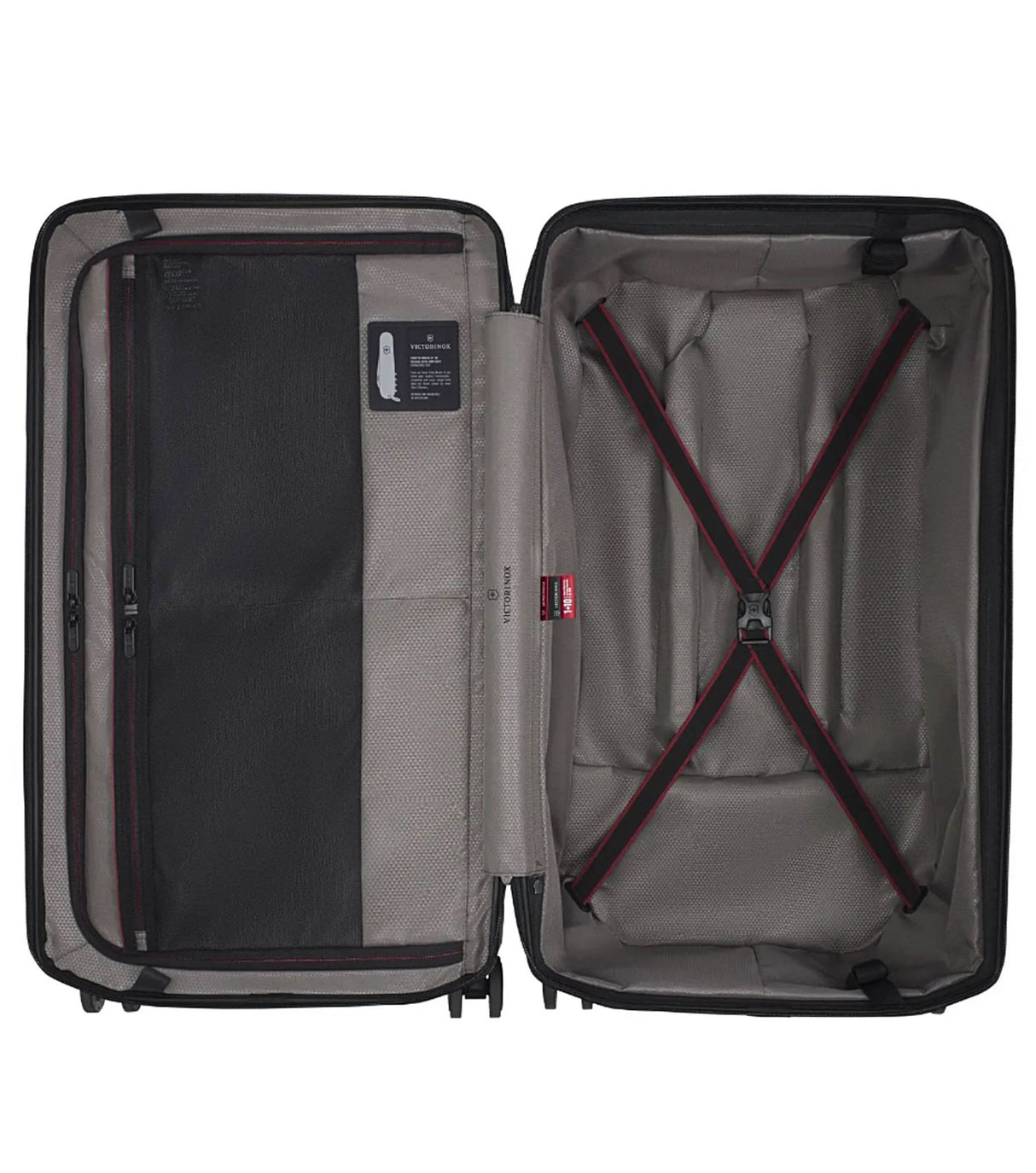 Victorinox Spectra 3.0 Trunk 76 cm case in recycled polycarbonate, featuring packing cubes, TSA lock, and 360° wheels for easy travel.