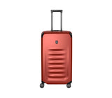 Victorinox Spectra 3.0 Large Red Suitcase with 99L capacity, durable SORPLAS™ material, and smooth 360-degree wheels.