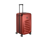 Victorinox Spectra 3.0 Large Trunk in red with 99L capacity, durable SORPLAS™ polycarbonate, and smooth 360-degree wheels.