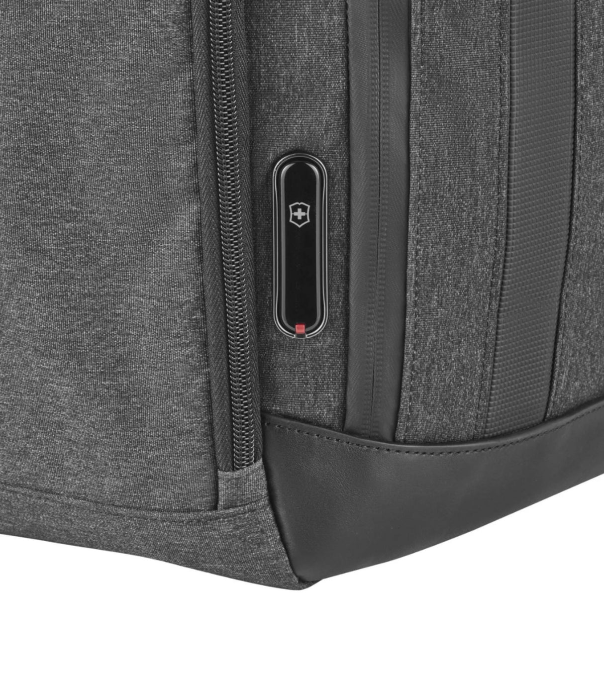 Victorinox Architecture Urban2 14" Laptop Messenger in Grey/Black, featuring secure magnetic closure and dedicated laptop pocket.