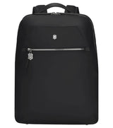 Victorinox Signature Compact 14" Laptop Backpack in Midnight Blue, featuring a laptop pocket, removable clutch, and adjustable straps.