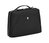 Stylish black Victorinox Victoria Signature Beauty Case with detachable pouch and organized pockets for travel essentials.