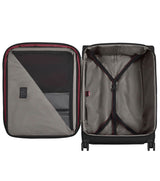 Victorinox Crosslight 76 cm black expandable softside luggage with sustainable design, spacious interior, and ergonomic handle.