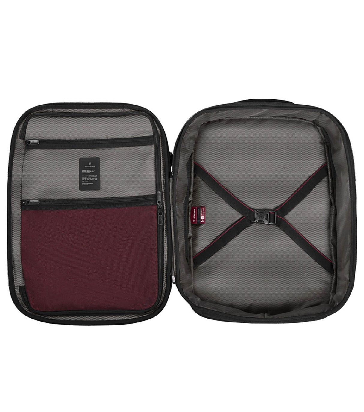 Victorinox Crosslight Boarding Bag in black, featuring a 15.6" laptop compartment and expandable design for versatile travel.