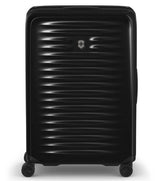 Victorinox Airox Large 75 cm hardside luggage in black, featuring durable polycarbonate, 360° wheels, and TSA-approved lock.