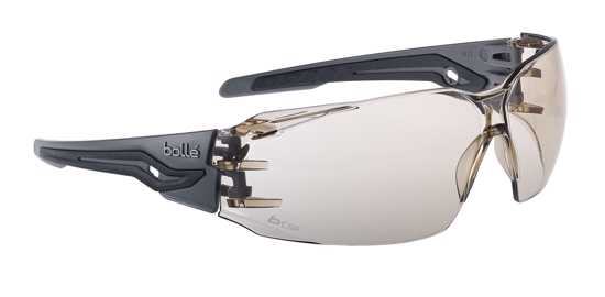 Bolle Silex+CSP Safety Glasses with anti-fog, anti-scratch lenses, ultra wrap-around frame for maximum eye protection.