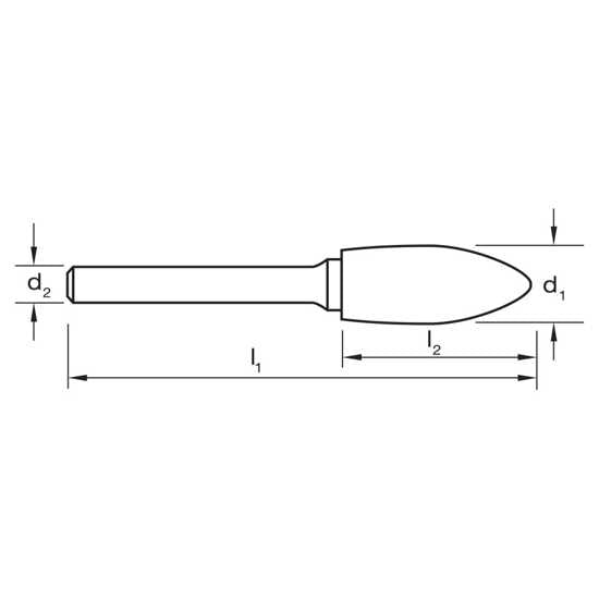 Sutton Double Cut Carbide Bur-1/2" x 1-1/4" (Each)